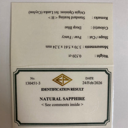 Royal Blue Sapphire 0.520ct / Sri Lanka