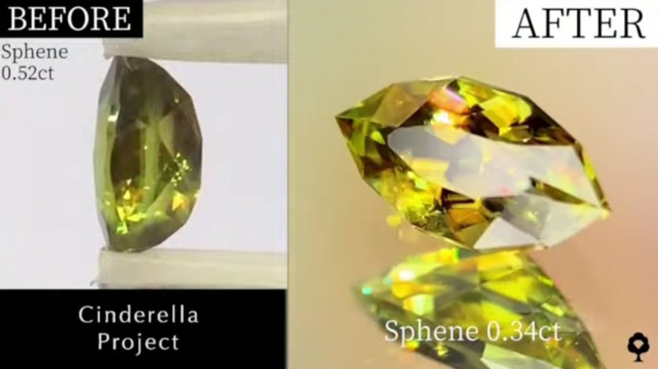 【Cinderella Project】Sphene 0.52ct→0.34ct