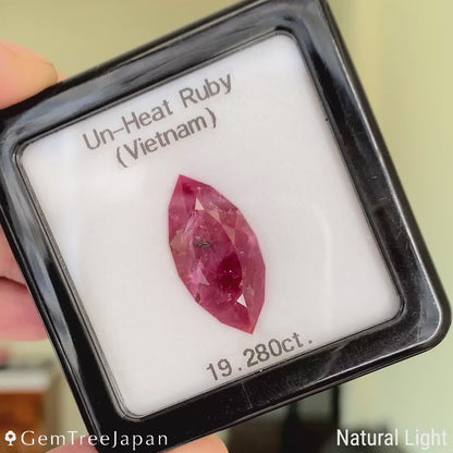【GTJ Founder's Gem】Un-Heat Ruby 19.280ct / Vietnam