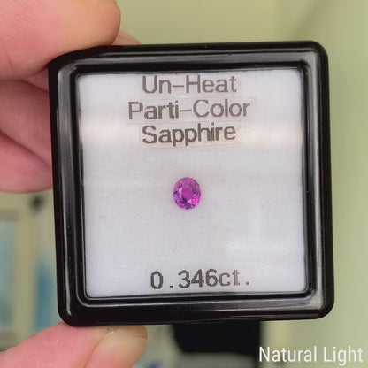Un-Heat Parti-Color Sapphire 0.346ct / Vietnam