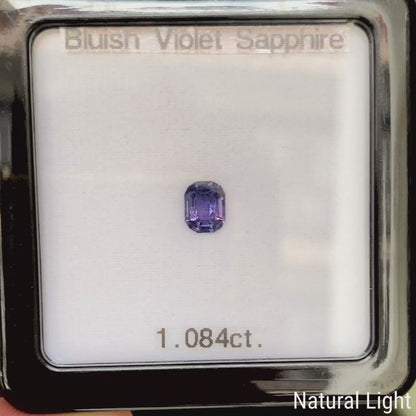 【lulu's Focus Gem】Bluish Violet Sapphire 1.084ct / Madagascar