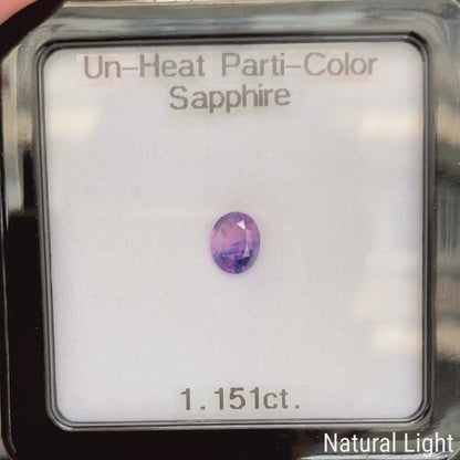 Un-Heat Parti-Color Sapphire 1.151ct / Vietnam