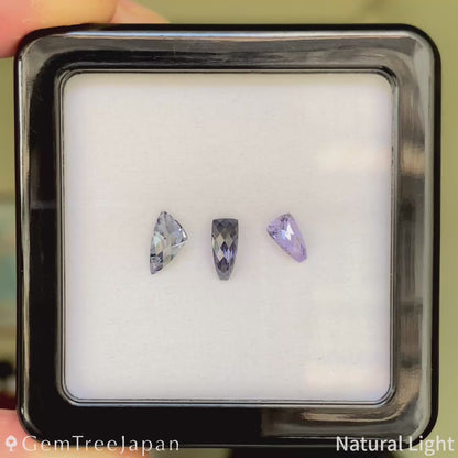 "Crow's Claw" Spinel 3pc set Total 2.24ct / Madagascar 【One Price】