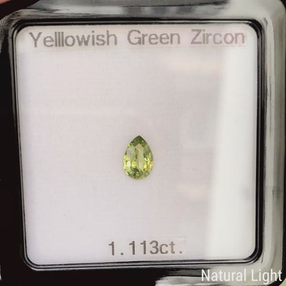 Yellowish Green Zircon 1.113ct / Sri Lanka