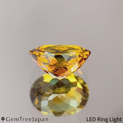 Greenish Orange Sapphire 0.593ct / Thailand(Kanchanaburi)