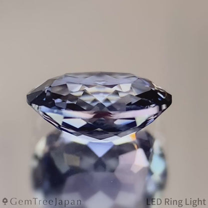【from Rough】Purplish Blue Sapphire 1.069ct / Thailand