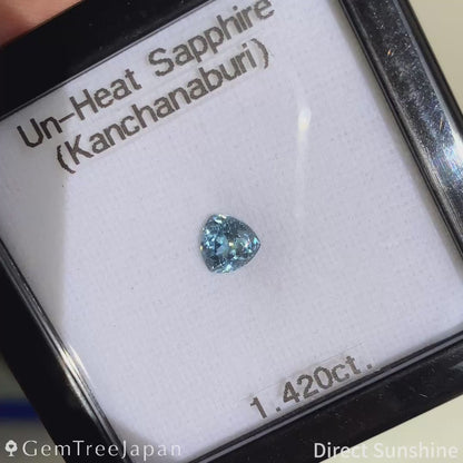 "Mint Blue" Un-Heat Sapphire 1.420ct / Thailand (Kanchanaburi)