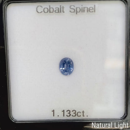 Silky Cobalt Spinel 1.133ct (Iron Cobalt) / Tanzania