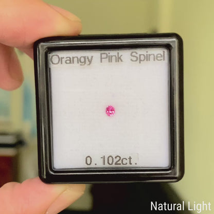 Orangy Pink Spinel 0.102ct / Vietnam