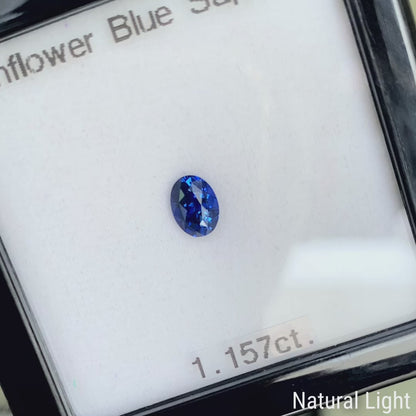 Cornflower Blue Sapphire 1.157ct / Burma