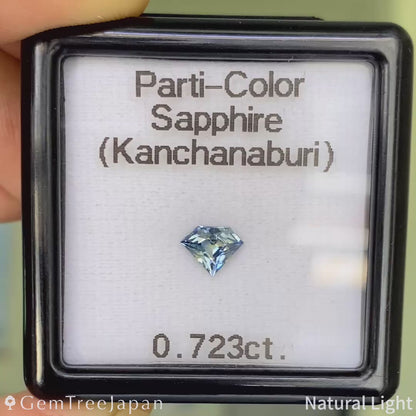 Parti-Color Sapphire 0.723ct / Thailand (Kanchanaburi)