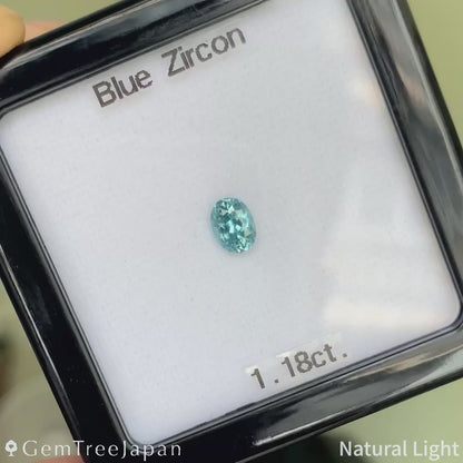 【Trial Price】Blue Zircon 1.18ct / Cambodia