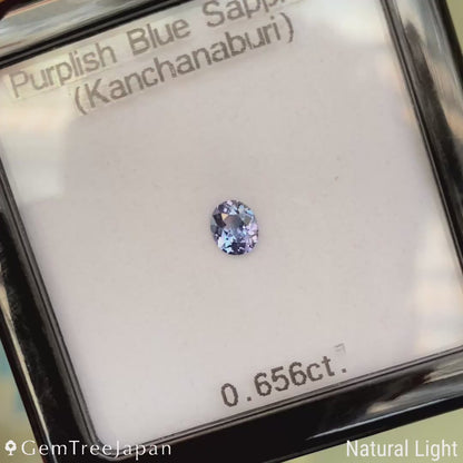 Purplish Blue Sapphire 0.656ct / Kanchanaburi