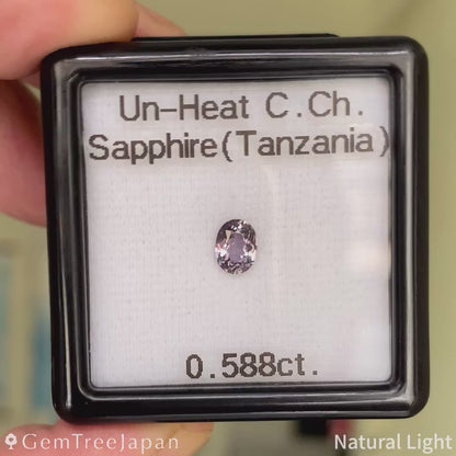 Un-Heat Color-Change Sapphire 0.588ct / Tanzania