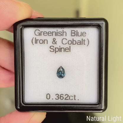 Greenish Blue Spinel 0.362ct (Iron & Cobalt) / Vietnam