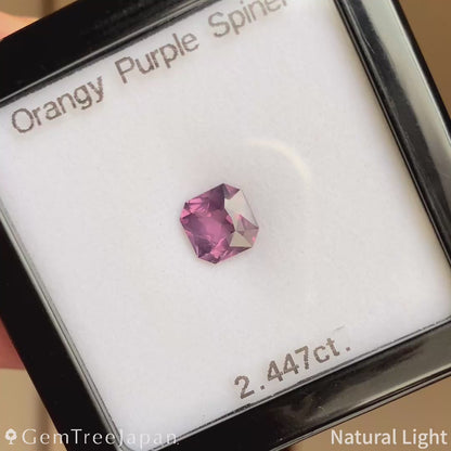 Orangy Purple Spinel 2.447ct / Sri Lanka