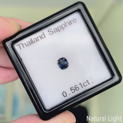 Deep Indigo Blue Sapphire 0.561ct / Thailand