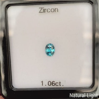 Blue Zircon 1.06ct / Cambodia