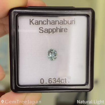 "Ice Mint Green" Kanchanaburi Sapphire 0.634ct / Thailand