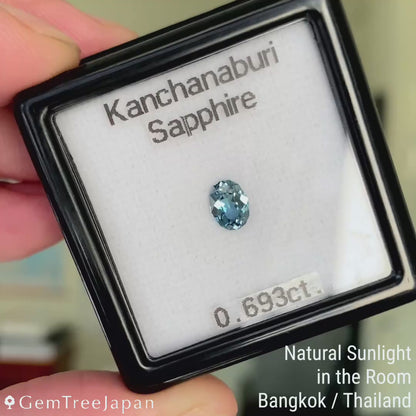 "Ice Mint Blue" Sapphire 0.693ct / Kanchanaburi (Thailand)