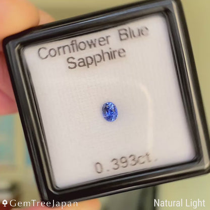 【Trial Price】Cornflower Blue Sapphire 0.393ct / Sri Lanka