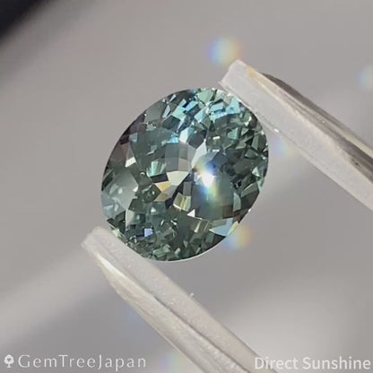 "Steel Ice Mint" Kanchanaburi Sapphire 2.176ct / Thailand