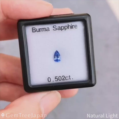 "Blue Arrowhead" Sapphire 0.502ct / Myanmar (Burma)