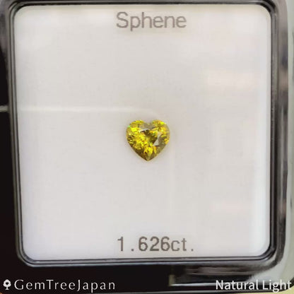 【Trial  Price】Greenish Gold Sphene 1.626ct / Madagascar
