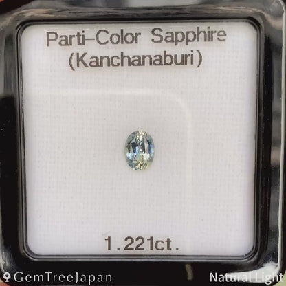 Parti-Color Sapphire 1.221ct / Thailand (Kanchanaburi)