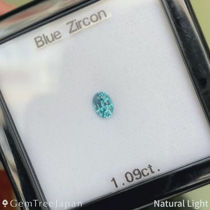 【Trial Price】Blue Zircon 1.09ct / Cambodia