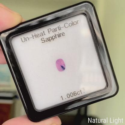 Un-Heat Parti-Color Sapphire 1.006ct / Vietnam
