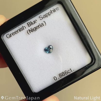 "Teal Blue Heart" Sapphire 0.886ct / Nigeria