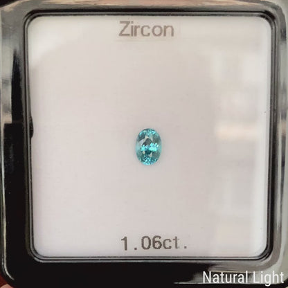 Blue Zircon 1.06ct / Cambodia / Super Gira Cut