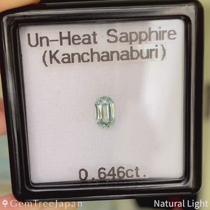 "Light Mint Green" Un-Heat Sapphire 0.646ct / Thailand (Kanchanaburi)