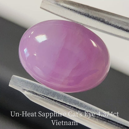 Un-Heat Cat's Eye Sapphire 4.374ct / Vietnam