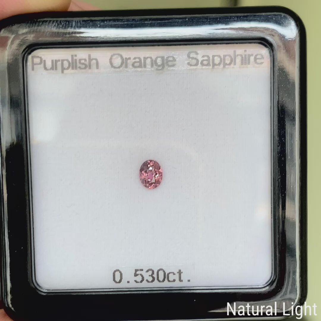 Purplish Orange Sapphire 0.530ct / Madagascar – IRMO.JP