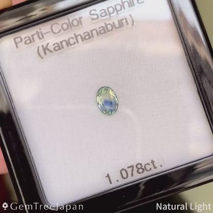 Parti-Color Sapphire 1.078ct / Thailand (Kanchanaburi)
