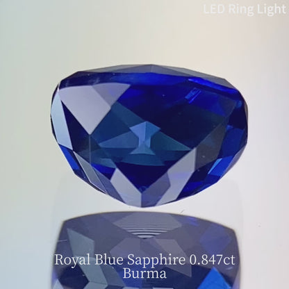 Royal Blue Sapphire 0.847ct / Burma