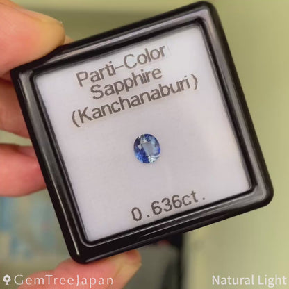 Parti-Color Sapphire 0.636ct / Thailand (Kanchanaburi)