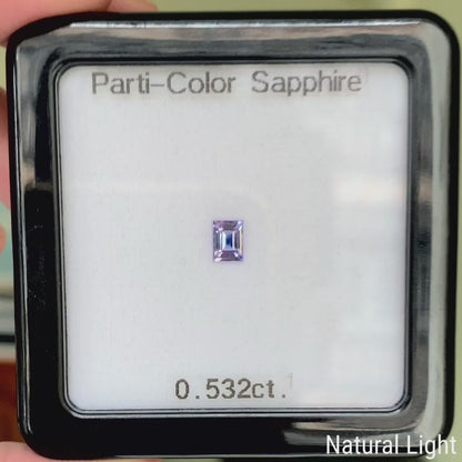 Parti-Color Sapphire 0.532ct / Sri Lanka