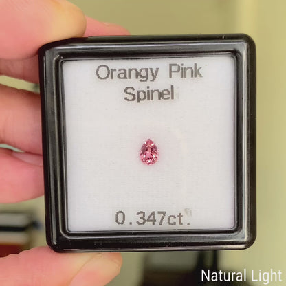 Orangy Pink Spinel 0.347ct / Vietnam