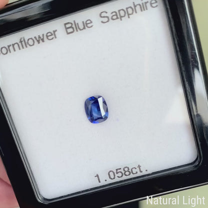 Cornflower Blue Sapphire 1.058ct / Burma