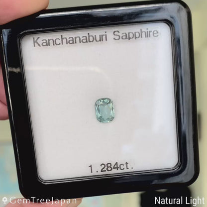 Bluish Light Green Sapphire 1.284ct / Kanchanaburi