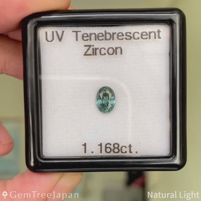 UV Tenebresent Zircon 1.168ct / Cambodia