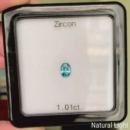 Blue Zircon 1.01ct / Cambodia