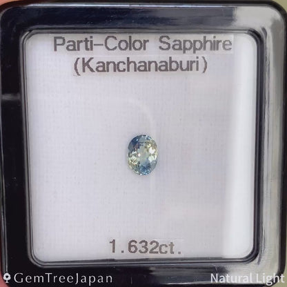Parti-Color Sapphire 1.632ct / Thailand(Kanchanaburi)