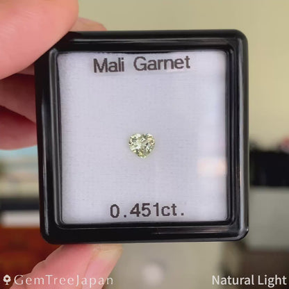 【Trial Price】Mali Garnet 0.451ct / Heart Shape