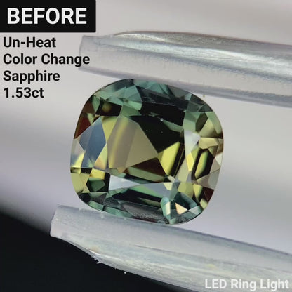 Un-Heat Color Change Sapphire 1.30ct / Tanzania