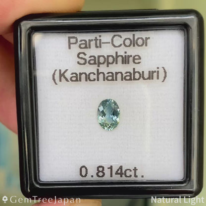 Parti-color Sapphire 0.814ct / Thailand(Kanchanaburi)