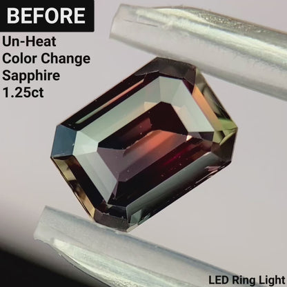 Un-Heat Color Change Sapphire 1.12ct / Tanzania